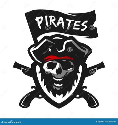 Captain Pirates Mascot Logo Design Vector With Modern Illustration