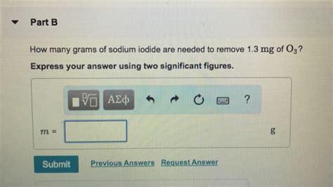 Solved PartA How Many Moles Of Sodium Iodide Are Needed To Chegg