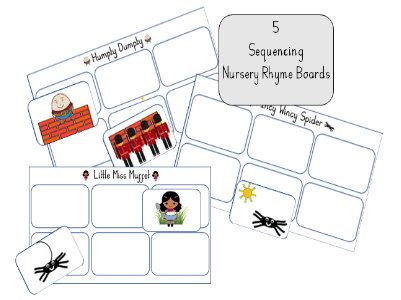 5 Nursery Rhyme Sequencing Boards Teaching Resources