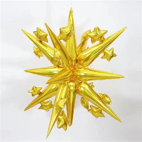 PMU 42 Inch Star Burst Galaxy Gold Mylar Balloon Pkg 1 Walmart