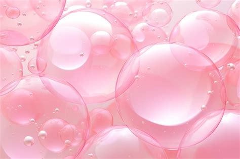 Premium Ai Image Pink Soap Bubbles Float In The Background Looking