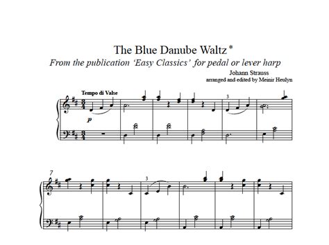 The Blue Danube Waltz – Harp Column Music