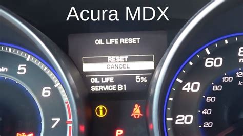 Acura Mdx Oil Service Light Reset Procedure Youtube