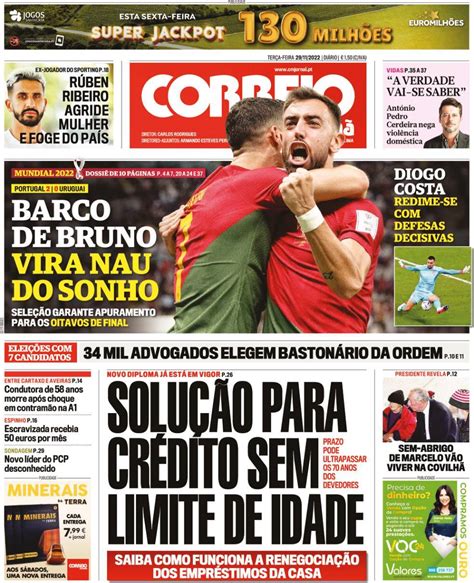 Capa Correio da Manhã 29 novembro 2022 capasjornais pt