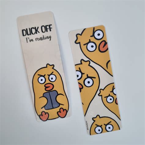 Duck Off Bookmark Handmade Bookmark I Am Reading Bookmark Etsy Canada