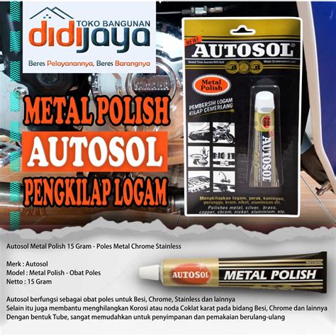 Jual Autosol Metal Polish Kemasan Gram Pengkilap Logam Polis