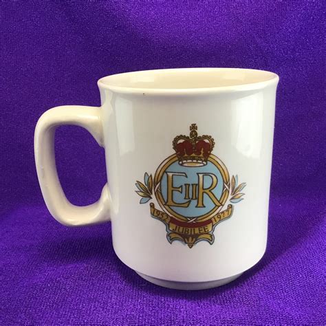 Queen Elizabeth Ii Silver Jubilee Mug Prince William Pottery Etsy