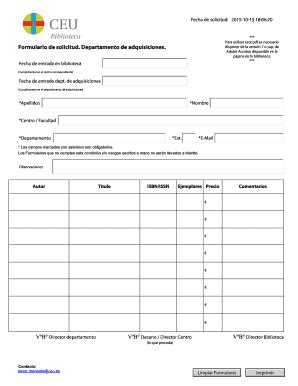 Completable En L Nea Bibliotecaceu Formulario De Solicitud Departamento