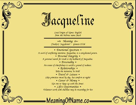 Jacqueline Meaning Of Name