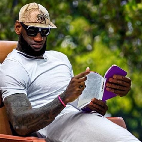 Lebron James Reading A Book OpenArt