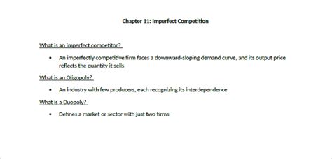 Imperfect Competition Overview Econ Econ Studocu