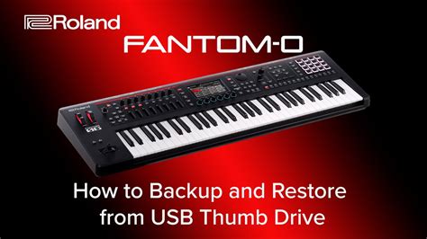 Roland FANTOM 0 How To Backup And Restore From USB Thumb Drive YouTube