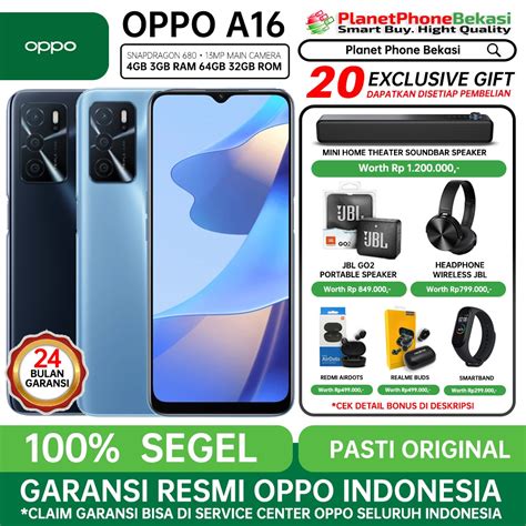 Jual OPPO A16 A16k 4 64 3 32 GB RAM 4GB 3GB ROM 64GB 32GB GARANSI