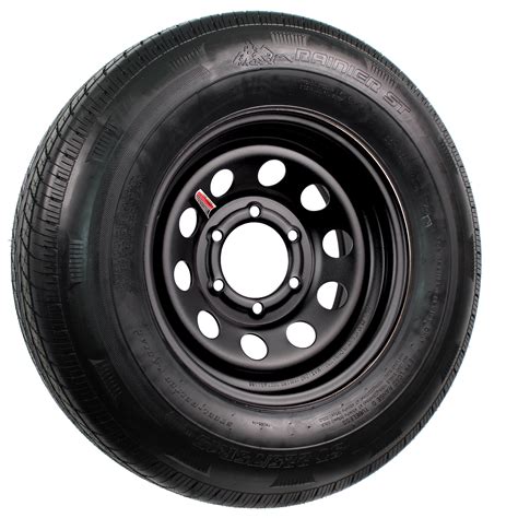 Trailer Tire And Rim St22575r15 Lrd 15x6 6 55 Black Modular Wheel 4