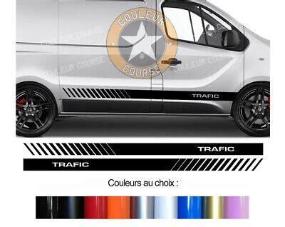 2 BANDES BAS DE CAISSE POUR RENAULT TRAFIC SPORT DECO FOURGON STICKER