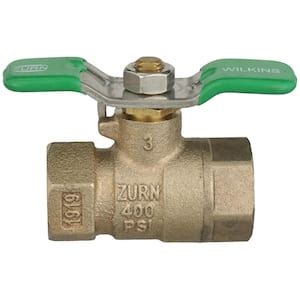 Wilkins In Lead Free Bronze Fnpt X Fnpt Tapped Full Port Ball Valve