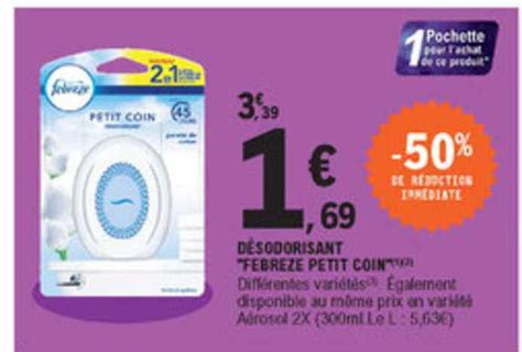 Promo D Sodorisant Febreze Petit Coin Chez E Leclerc Icatalogue Fr