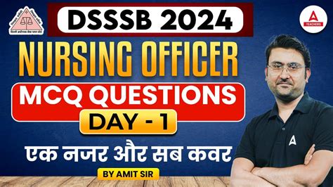 Dsssb Nursing Officer Classes Online Dsssb Nursing Officer Mcqs