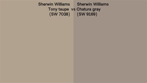 Sherwin Williams Tony Taupe Vs Chatura Gray Side By Side Comparison