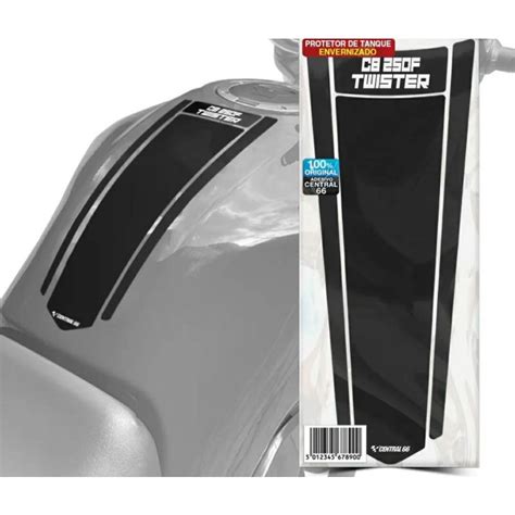 Protetor De Tanque Honda Cb 250f Twister Preto Envernizado 26x11cm