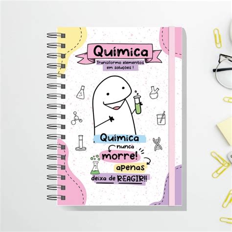 Caderno Flork Profissões Química Shopee Brasil