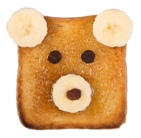 Funny toast for kids stock photo. Image of food, banana - 47197650