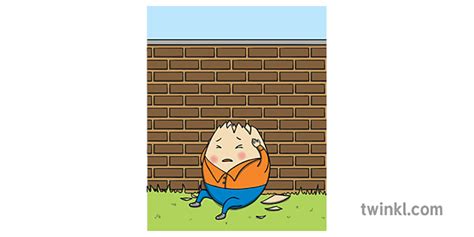 Humpty Dumpty Broken Nursery Rhyme Eyfs Illustration Twinkl