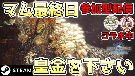 参加型マムタロト最終日狩って狩って狩りつくそうMHW IB モンハンワールドアイスボーン steam モンハン ワールド