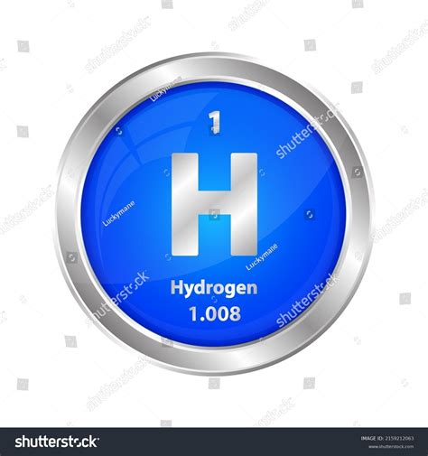 Icon Structure Hydrogen Hydrogenium H Chemical Vector Có Sẵn Miễn Phí Bản Quyền 2159212063