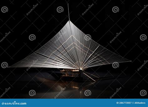 D Printed Model Of Solar Sail Spacecraft Stock Illustration