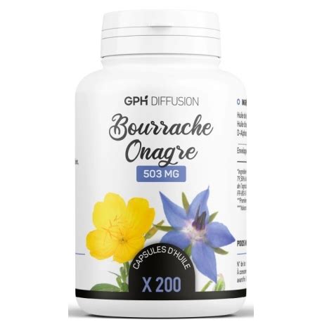 Bourrache Onagre Bio 503 Mg X 200 Capsules Marines Vitanat