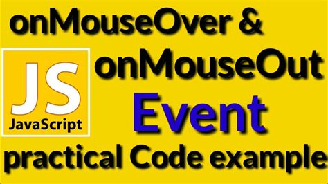 How To Use OnMouseOver OnMouseOut Events In Javascript Javascript