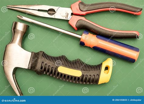 Standard workman tools stock image. Image of pliers - 206105843