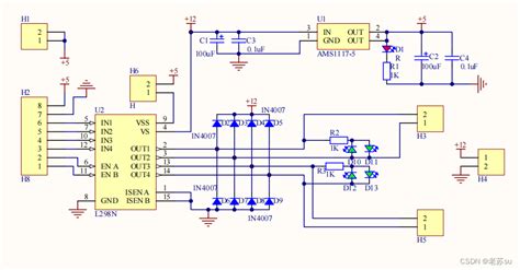 L298驱动模块原理图l298p电机驱动板原理图 Csdn博客