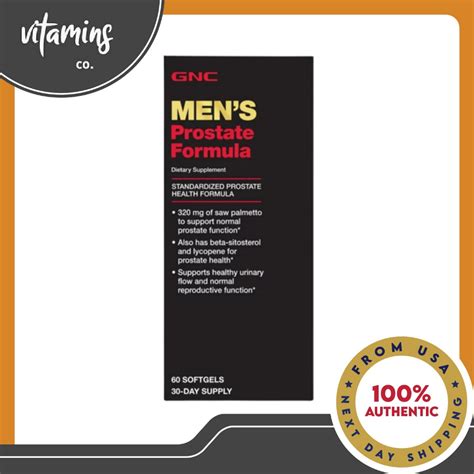 Gnc Men S Prostate Formula With Saw Palmetto Beta Sitosterol And Zinc