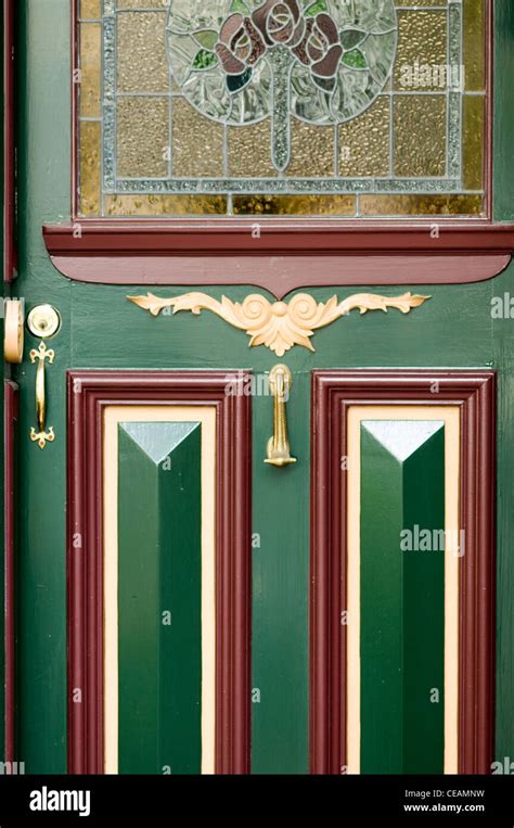 Federation Style Front Door Fitzroy Melbourne Victoria Australia Stock