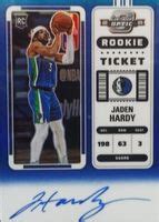 Jaden Hardy Contenders Optic Rookie Ticket Auto Blue