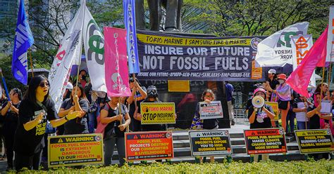 Insure Our Futurenot Fossil Fuels Climate Activists Rally Against