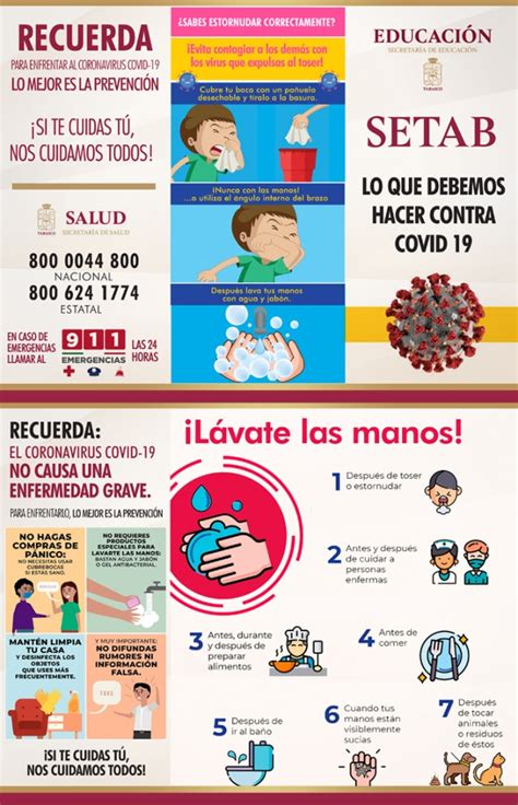 Aviso Triptico Corona Virus Portal Tabasco