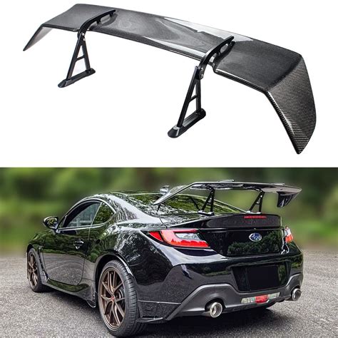 Buy Real Carbon Fiber Swan Neck Sti Style High Trunk Spoiler Wing