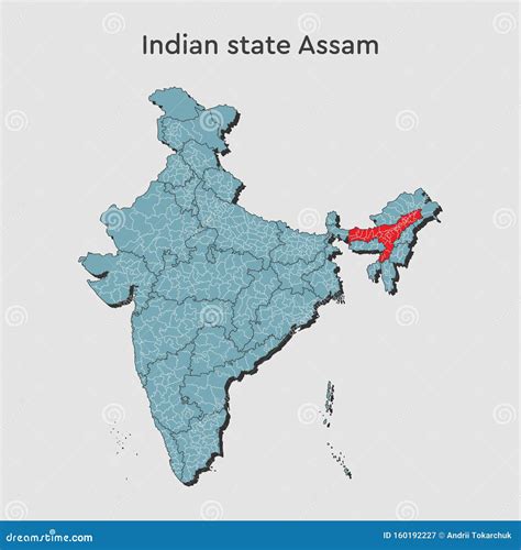 India Country Map Assam State Template Infographic Stock Vector Illustration Of Communication