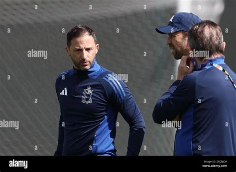 Belgium S Head Coach Domenico Tedesco Pictured At A Training Session Of