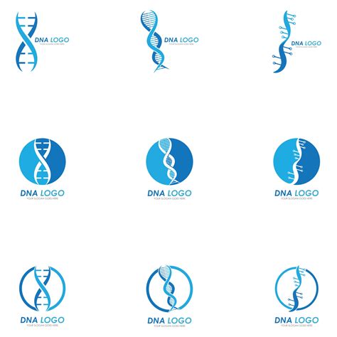 Dna Vector Logo Design Medical Science Icon Pharmacology Sign Vector