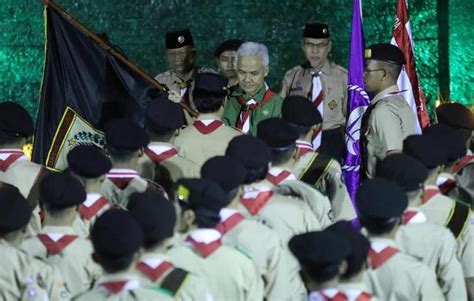 Ganjar Lepas Anggota Pramuka Jateng Ke Jambore Dunia Di Korsel