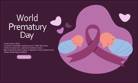 World Prematurity Day Horizontal Banner Template 33241972 Vector Art At