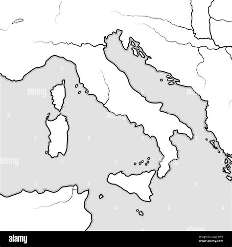 Mapa De Las Tierras Italianas Italia Toscana Lombard A Sicilia Los