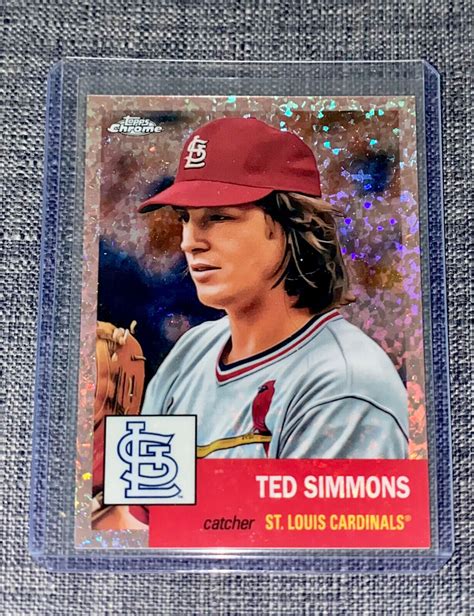 2022 Topps Chrome Platinum Ted Simmons Rose Gold Mini Diamond Refractor