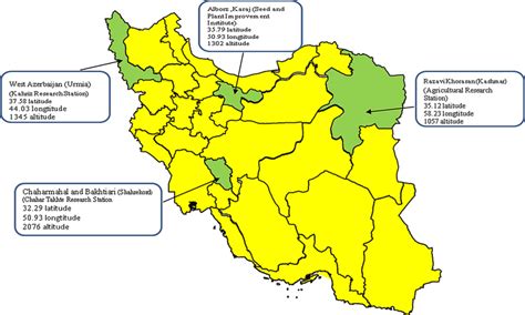 Map of Iran, the provinces where the plan was implemented were marked ...