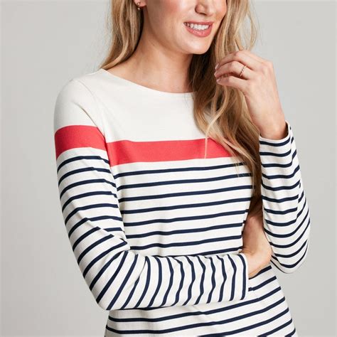 Joules Harbour Stripe Womens Long Sleeve Jersey Top Womens