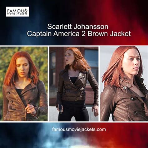 Scarlett Johansson Captain America 2 Brown Jacket